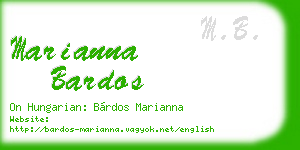 marianna bardos business card